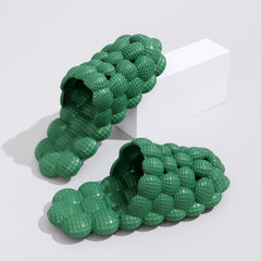 Men's Ultra Soft Massage Bubble Slides Cushioned Spa Slippers