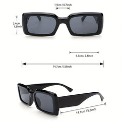 Y2K Rectangle Sunglasses Hip-hop Anti Glare UV400
