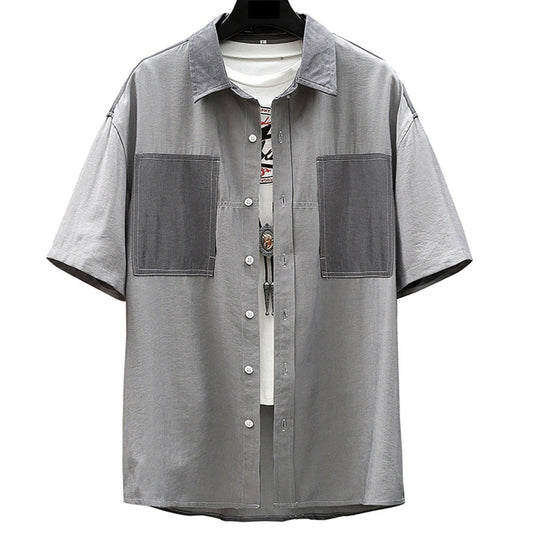 Vintage Colorblock Short Sleeve Shirt, Two Sizes Too Small