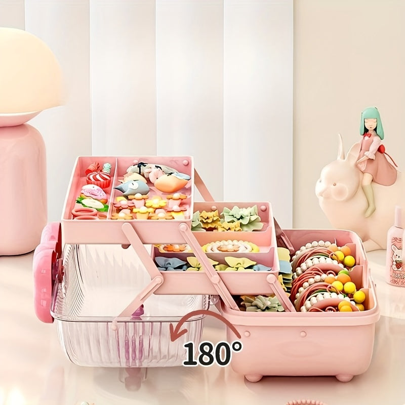 Dustproof Bow Makeup Organizer with Handles