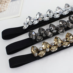 Women's Rhinestone Skinny Girdle Elastic Waist Belt