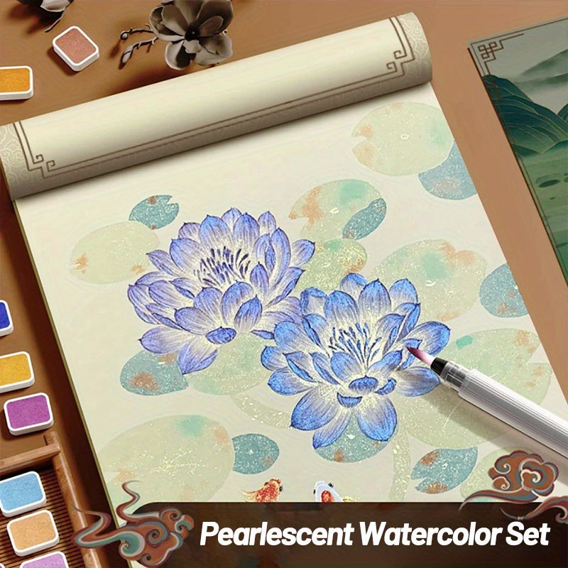 Glitter Watercolor Solid Paints Vibrant Shimmering Art Supplies