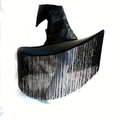 Gothic Tassel Witch Hat Halloween Costume Accessory