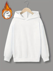 Solid Long Sleeve Hoodies Warm Pullover For Spring Fall Winter