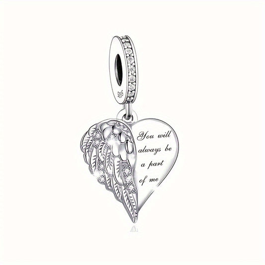 925 Sterling Silver Heart Pendant For DIY Jewelry Gift