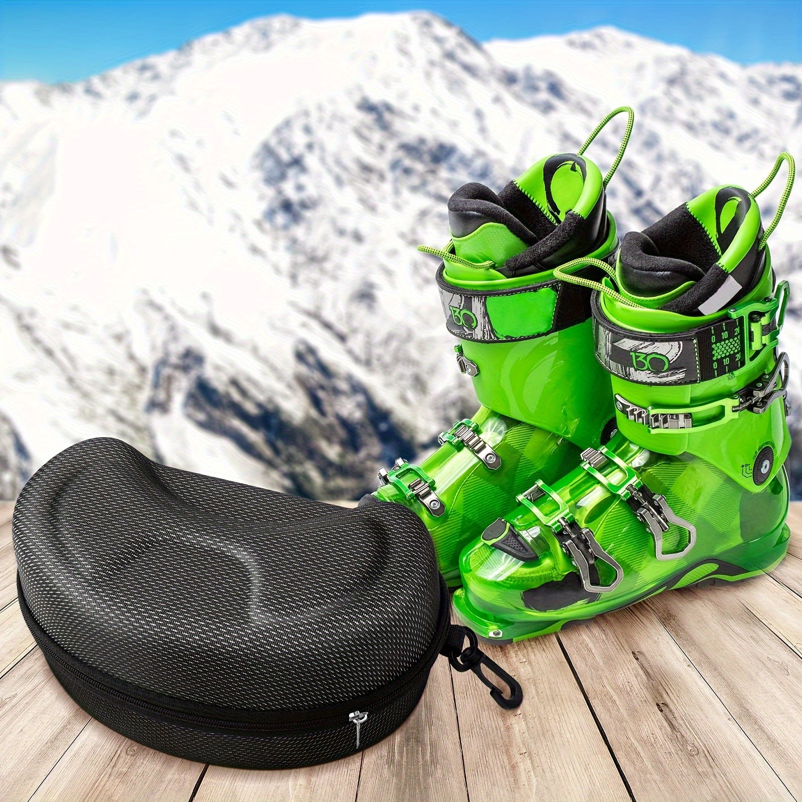 Ski Goggles Protection Case Snowboard Storage Hard zip Box