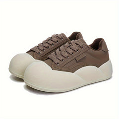 Women's Warm Skate Shoes Thick Sole Lace-up Lightweight Sport Shoes