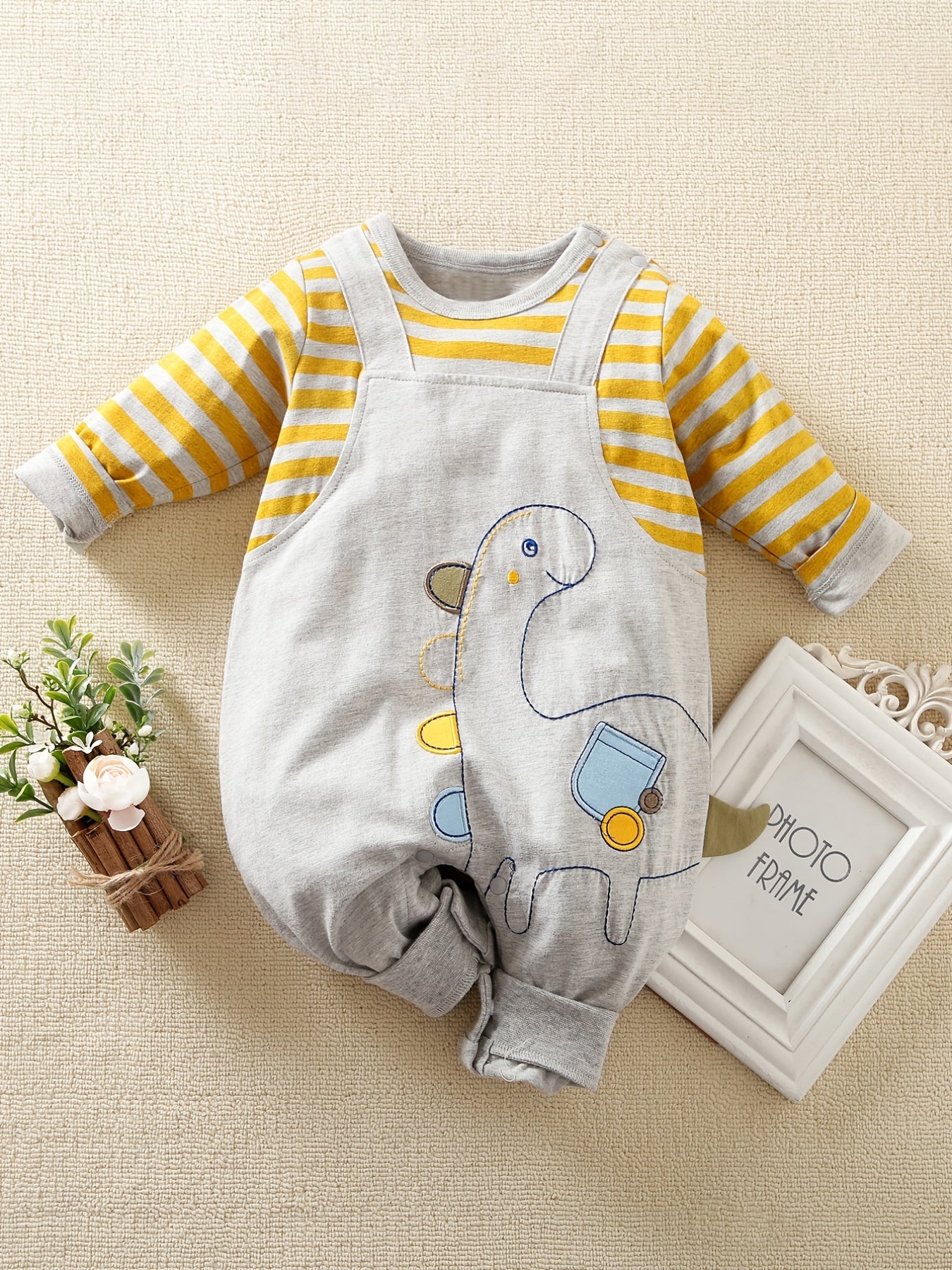 Unisex Dinosaur Print Jumpsuit