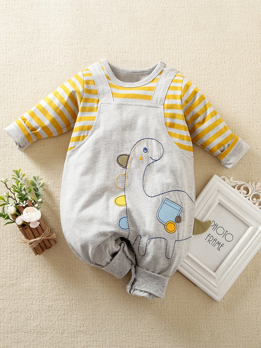 Unisex Dinosaur Print Jumpsuit