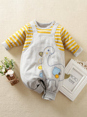 Unisex Dinosaur Print Jumpsuit