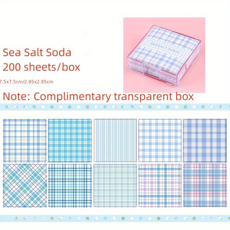 Grid Memo 200 Sheets in Box Non-sticky Hand Account Texture Material Paper