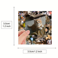 63pcs Cat Stickers High-Quality Adhesive Decals for Laptop Phone Car Planner