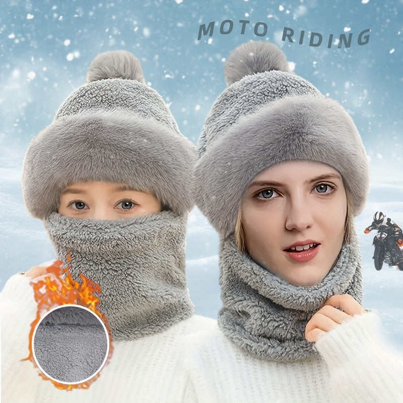Winter Hat Bib Mask Motor Riding Ear Protection Windproof Cap