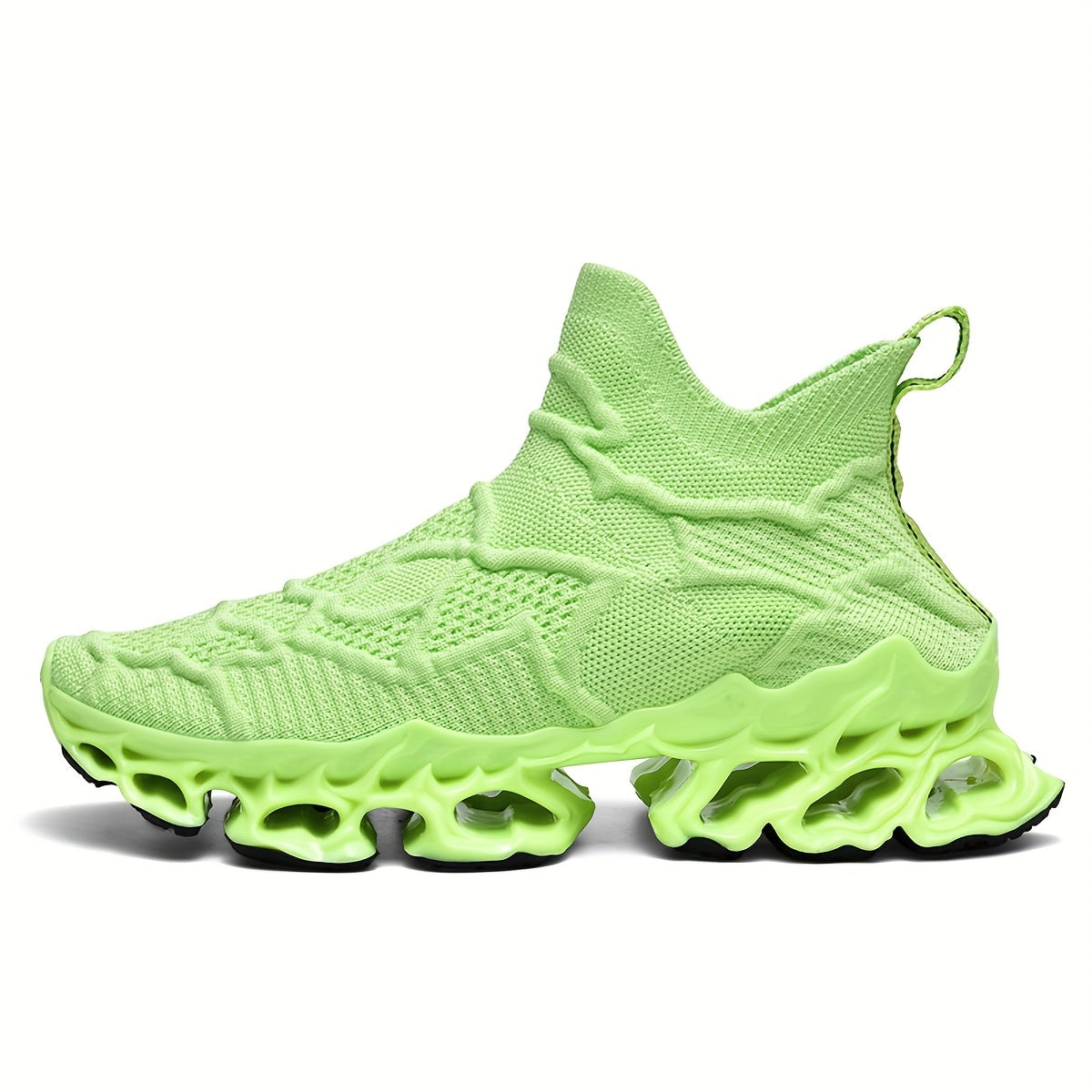 Slip On Wear Resistance Running Shoes Elastic Mesh Non Slip Sneakers