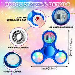 FIGROL LED Fidget Spinner with Glowing Lights Stress Relief Toy