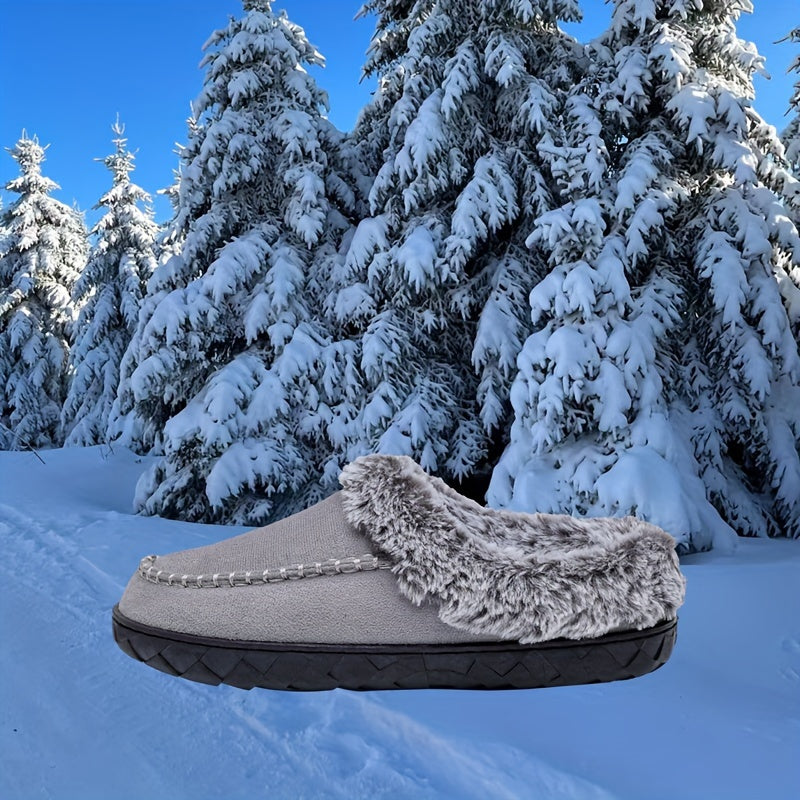 Women's Winter Plush Moccasin House Slippers Memory Foam Indoor Shoes