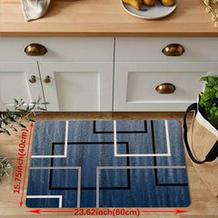Geometric Anti-Fatigue Kitchen Mat, Non-Slip Foam Absorbent Bath Mat