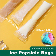Clear Disposable Popsicle Bags with Zipper 100pcs