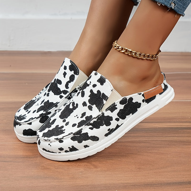 Women's Canvas Slip On Loafers Lightweight Casual Round Toe Shoes