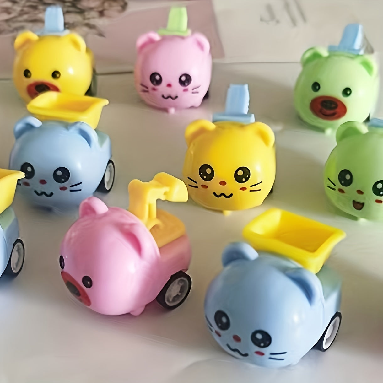 5pcs Christmas Indoor Animal Pull back Car Halloween Toys