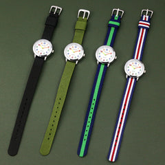 Colorful Digital Canvas Strap Watch for Men and Women Stylish