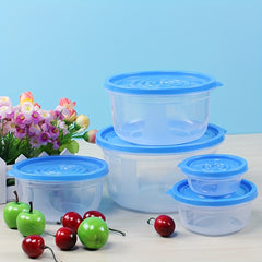 5pcs Round Food Sealed Box Set - Microwave Safe Bento Lunch Box