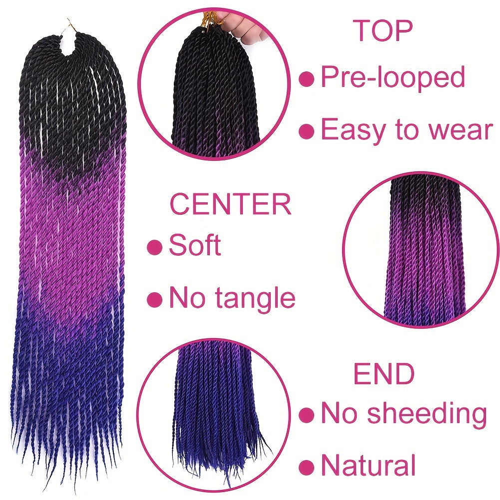 8 Cm Senegalese Twist Hair Crochet Braids Extensions 20 Strands
