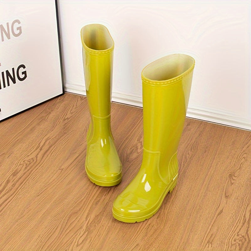 Women's Waterproof Non-Slip Rain Shoes - Comfortable Rubber Work Shoes