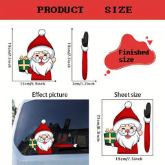 Cartoon Santa Claus Rear Windshield Wiper Sticker