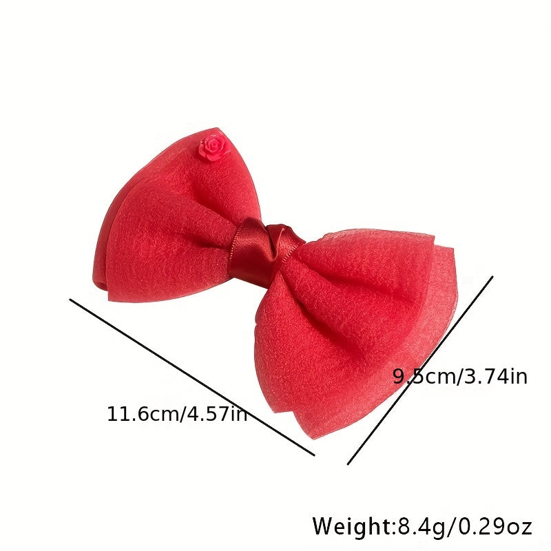 Solid Flower Hair Clip for Women Girls