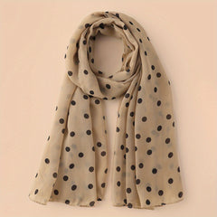 Polka Dot Chiffon Scarf Solid Shawl Head Wrap