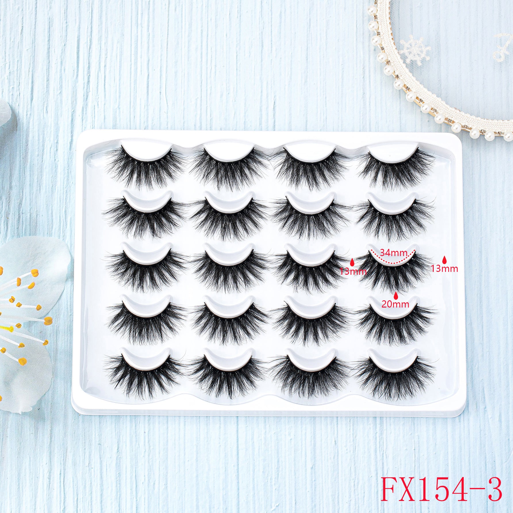 10 Pairs Fluffy 3D Mink False Eyelashes