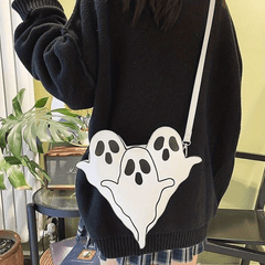 Funny Ghost Skull Shaped Bag Halloween Skull Elf Crossbody Bag