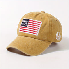 Flag Embroidery Baseball Cap Distressed Independence Dad Hats Unisex Sun Hats