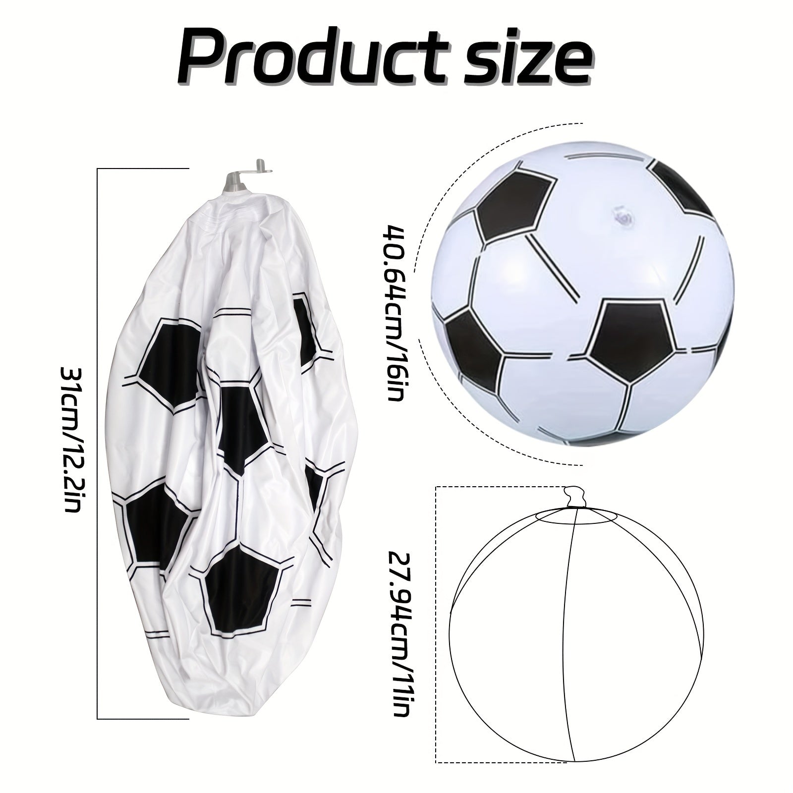 4-Pack 30.99 cm Inflatable Soccer Beach Balls