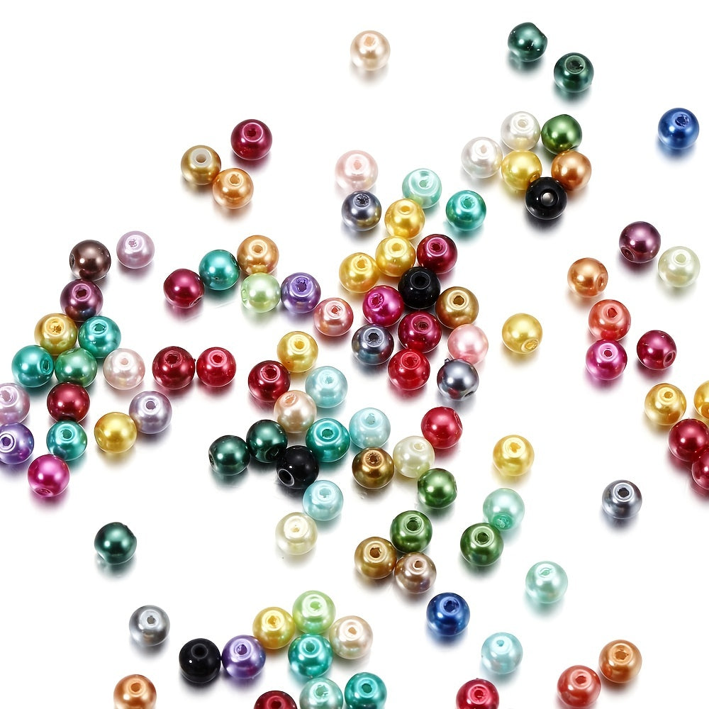 100pcs Glass Pearl Beads for DIY Jewelry Making