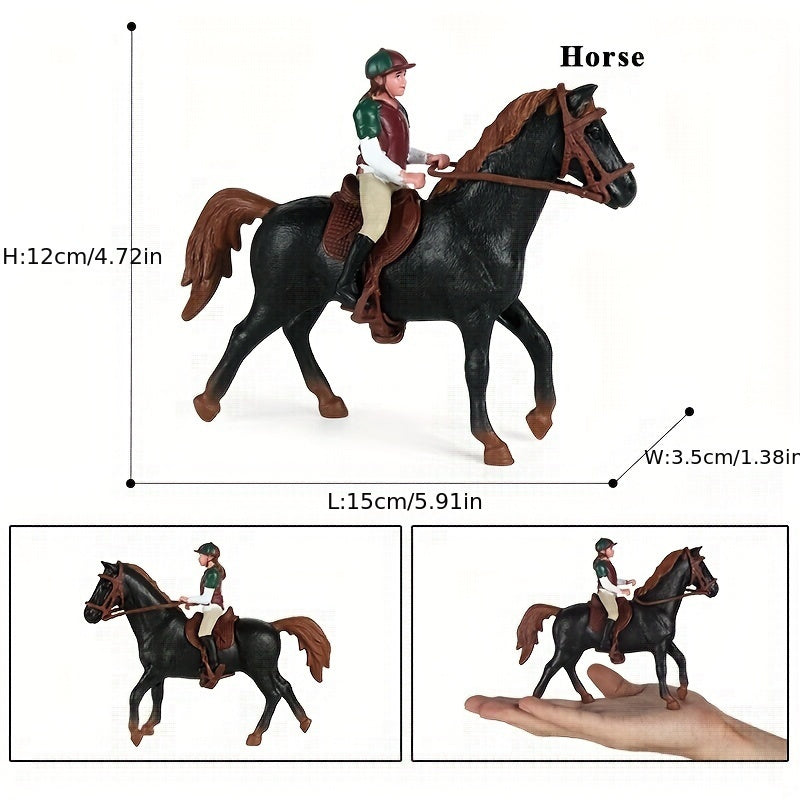 Horse Rider Simulation Cognitive Toy Model Animals Ornaments Christmas