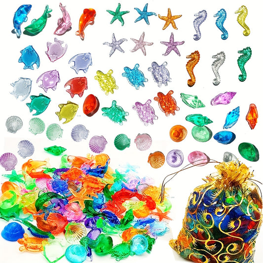 100g Ocean Gem Pool Party Toys Dive Toys Kids Treasure Chest Swimming Pool Toys