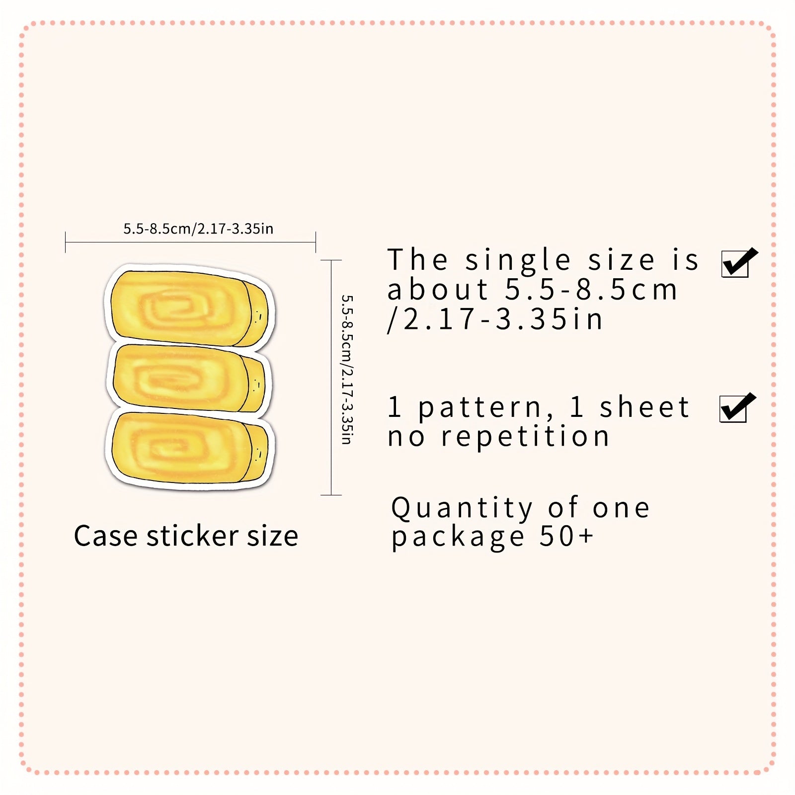 50pcs Japanese Food Waterproof Stickers For Car Laptop Skateboard
