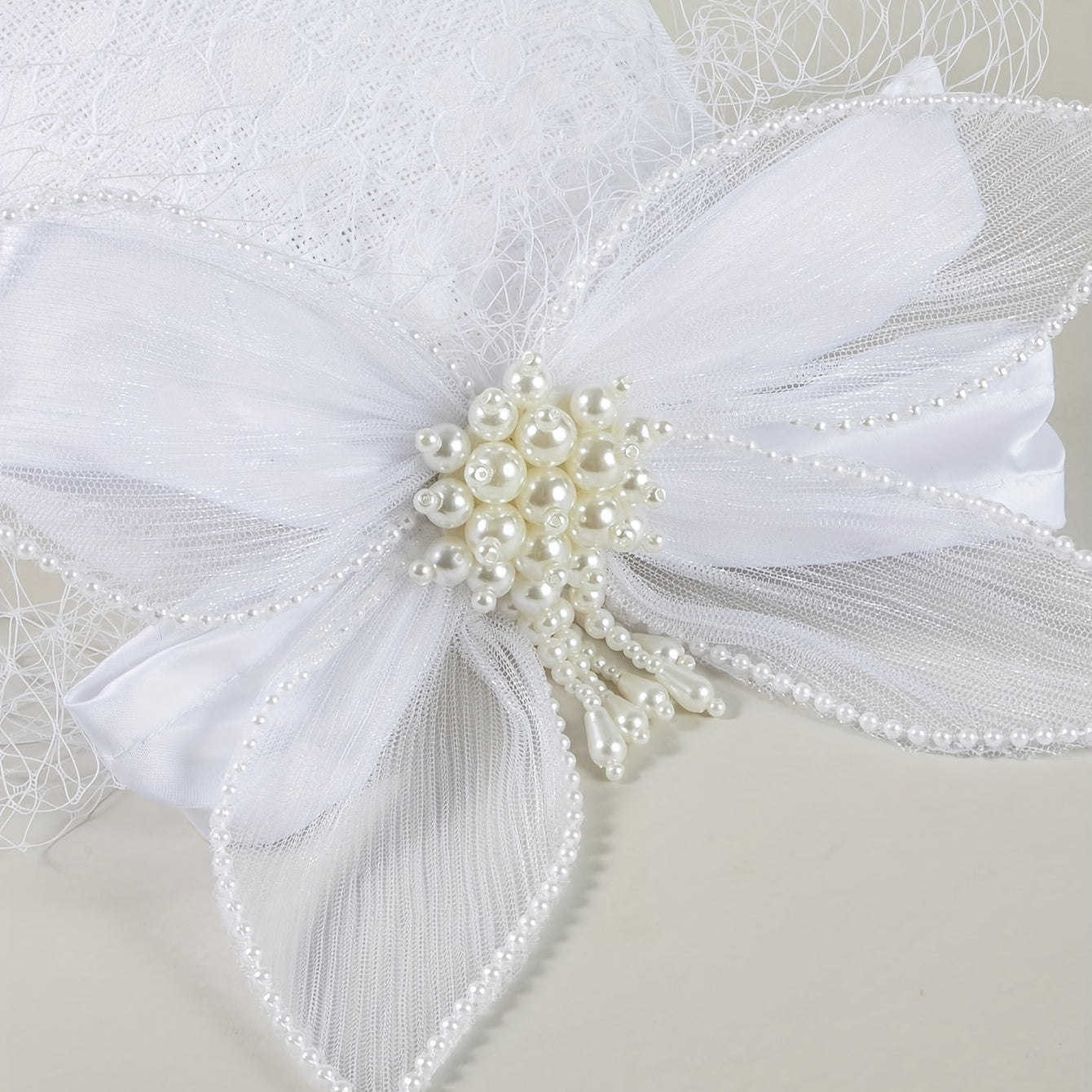 Satin Bowknot Head Piece With Duck Billed Clip Fascinator