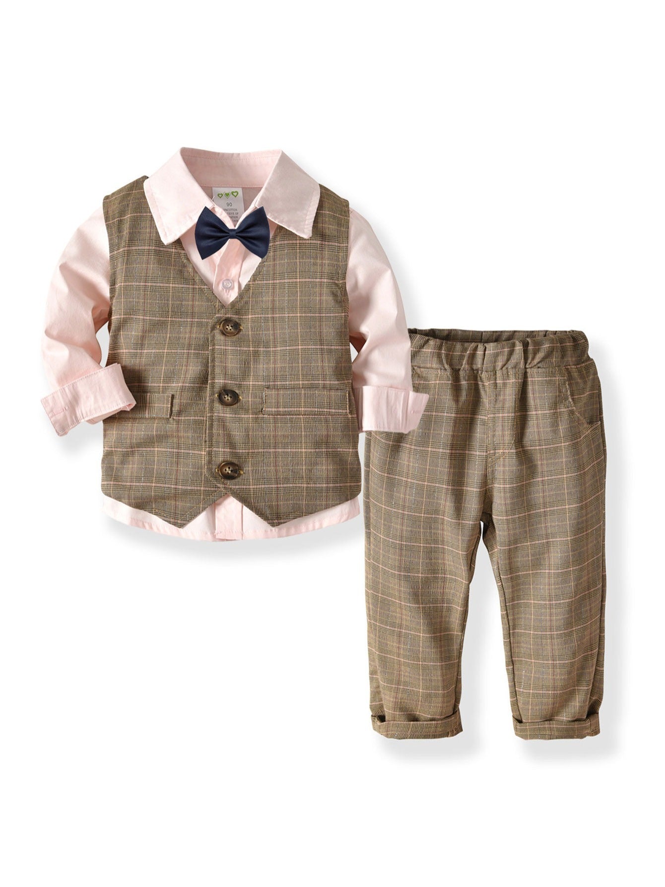 Baby Toddler Boys Gentleman Bowtie Outfits Long Sleeve Suit