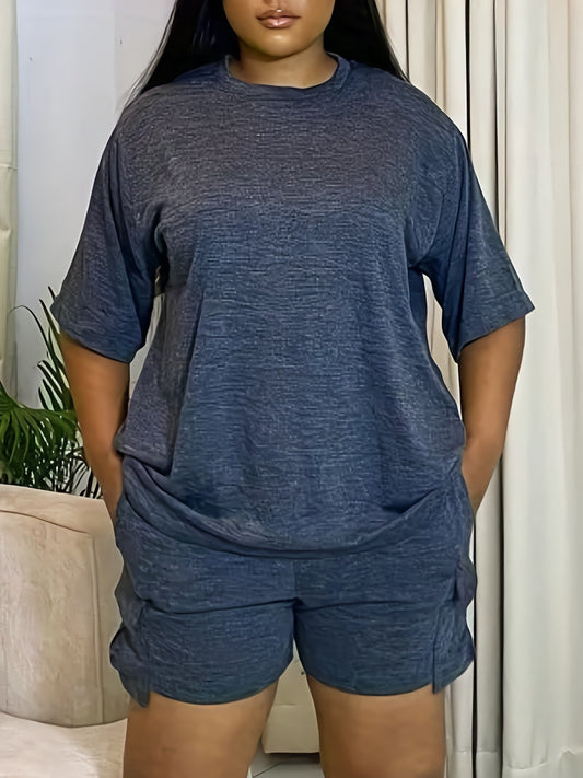  Casual Outfits 2 Piece Set Loose T shirt & shorts