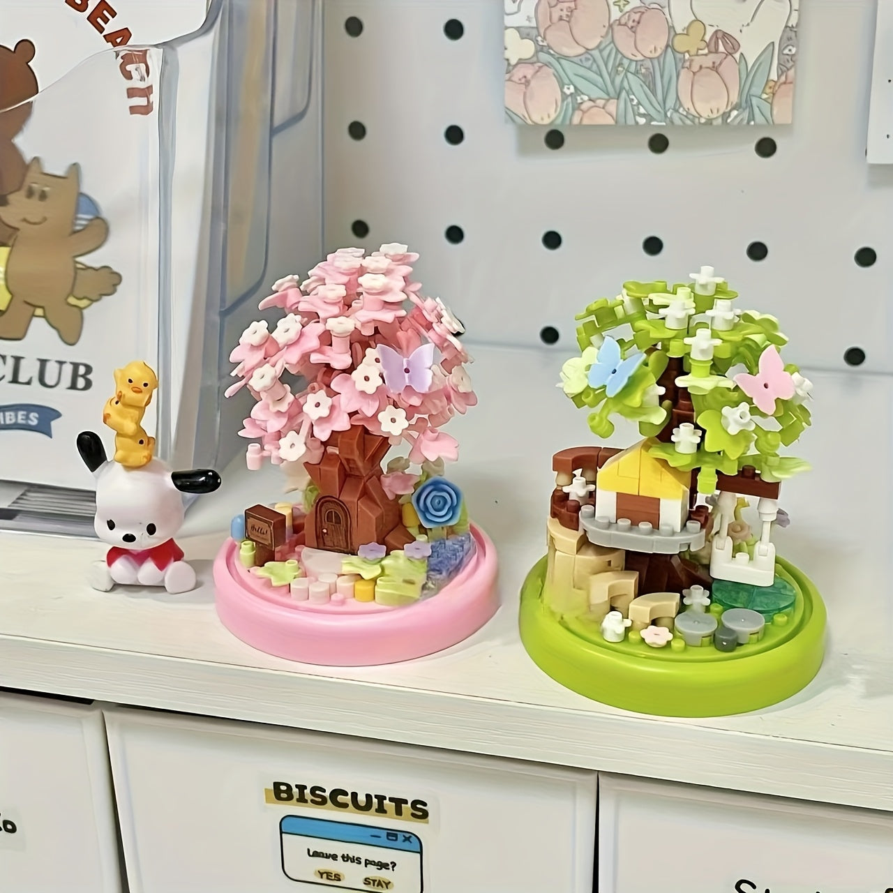 1320 Particle Tree House Building Blocks Spring Autumn Winter Creative