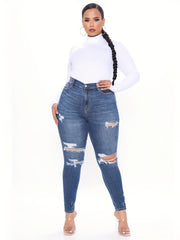  Ripped High Waist Skinny Jeans