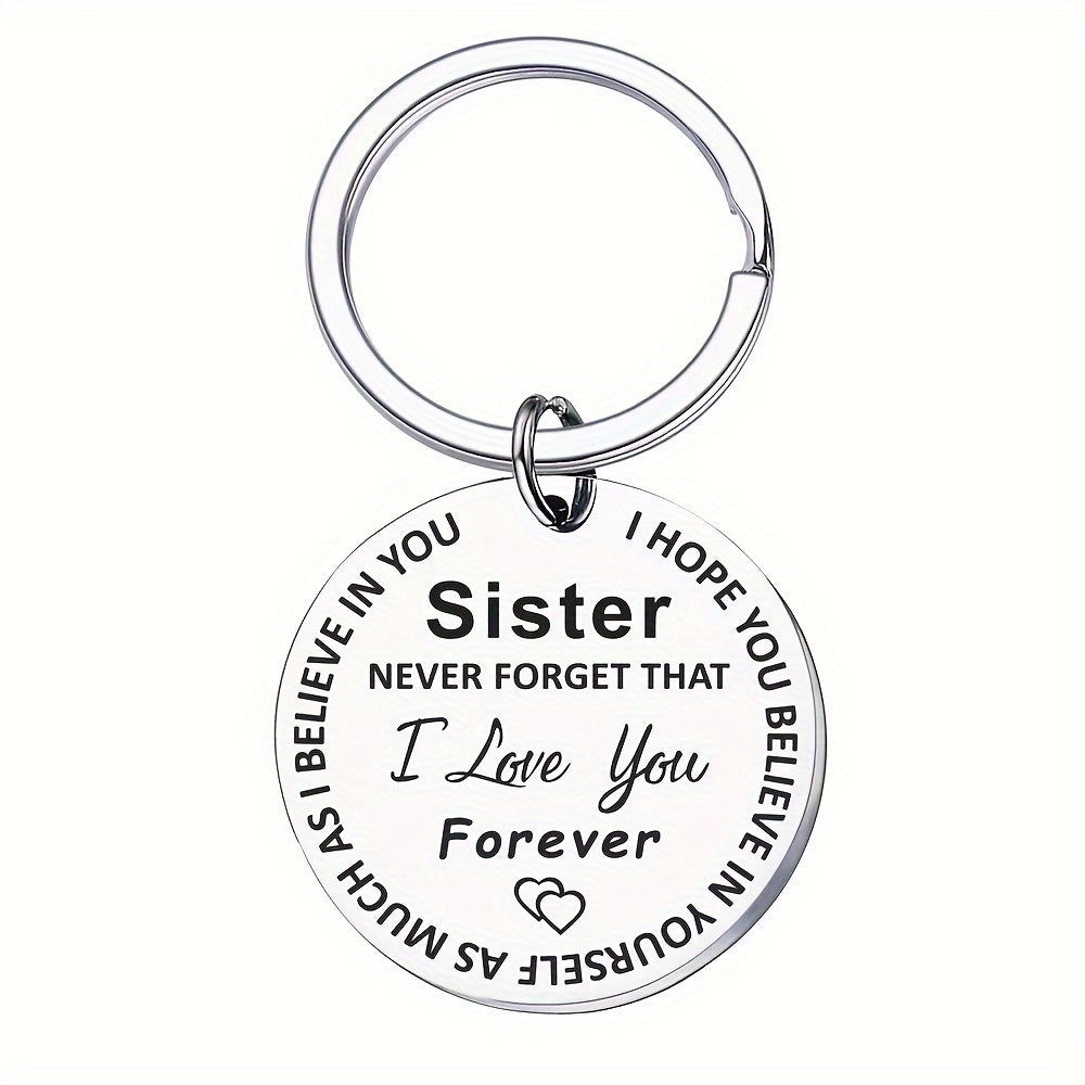 Custom Stainless Steel Keychain for Sister