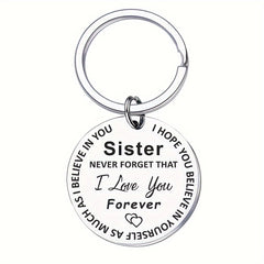 Custom Stainless Steel Keychain for Sister