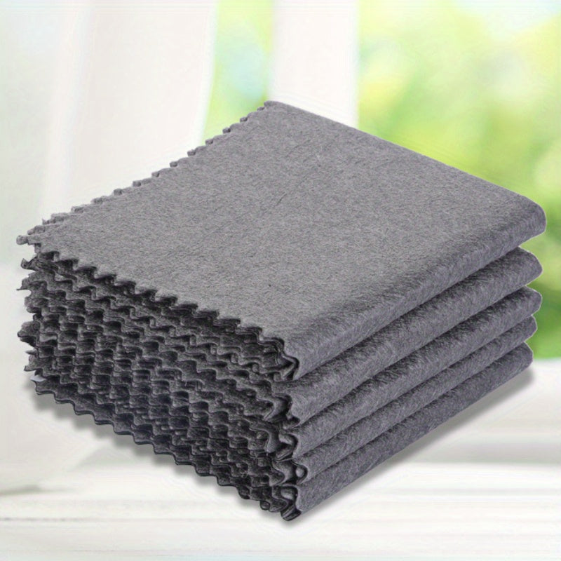 1pc Thickened Microfiber Window Glass Wipe Towel for Home Boat Car