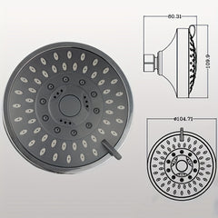 High Pressure Fixed Showerhead 5 Setting