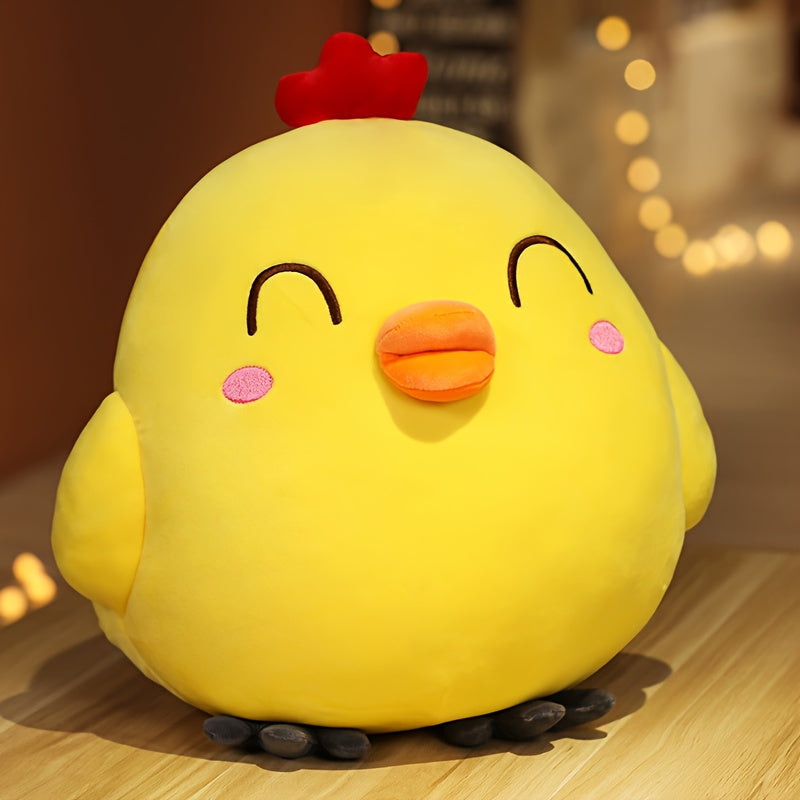 2pcs Yellow Chicken Plush Dolls Cartoon Animal Soft Fabric Perfect Gift