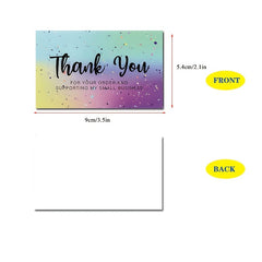 Pack of 50 Thank You Cards - 8.89 x 5.33 cm